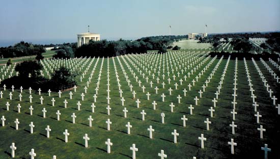 Normandy American Cemetery and Memorial in Colleville sur Mer